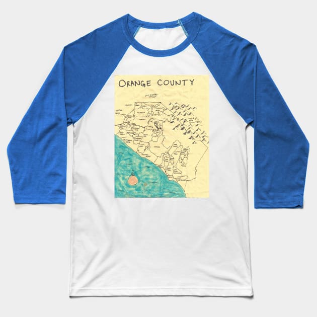 Orange County Baseball T-Shirt by PendersleighAndSonsCartography